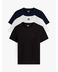 Tommy Hilfiger - Set Van 3 Extra Slim Fit T-Shirts Met Vlag - Lyst