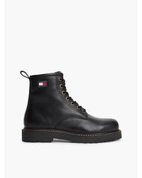Tommy Hilfiger - Tommy Jeans Archive Warm Lined Leather Lace Up Boots - Lyst