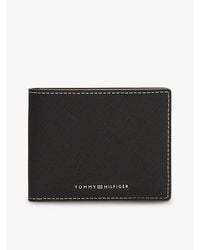 Tommy Hilfiger - Leren Bifold Creditcardportemonnee Met Logo - Lyst