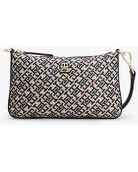 Tommy Hilfiger - Sac Épaule En Jacquard À Monogramme Th - Lyst