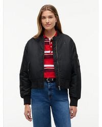 Tommy Hilfiger - Tommy Jeans Shiny Twill Bomber Jacket - Lyst