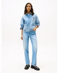 Tommy Hilfiger - Jeans Met Hoge Taille En Slim Straight Fit - Lyst
