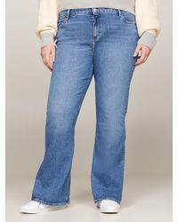 Tommy Hilfiger - Curve High Rise Bootcut Faded Jeans - Lyst