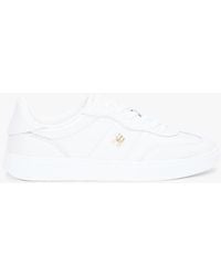 Tommy Hilfiger - Th Monogram Metallic Trainers With Leather - Lyst