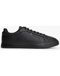 Tommy Hilfiger - Hilfiger Icon Leather Court Trainers - Lyst