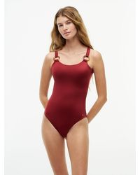 Tommy Hilfiger - Flag Scoop Back Swimsuit - Lyst