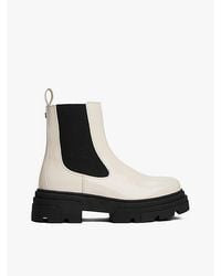 Tommy Hilfiger - Shiny Leather Cleat Chelsea Boots - Lyst