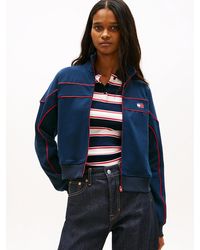 Tommy Hilfiger - Tommy Badge Piping Zip-Thru Sweatshirt - Lyst