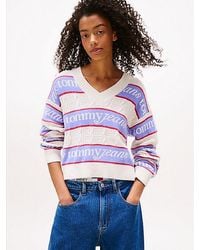 Tommy Hilfiger - Tommy Flag Relaxed Fit Pullover Mit Logo - Lyst