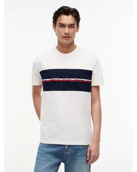Tommy Hilfiger - Global Stripe Tape Peached Jersey T-Shirt - Lyst