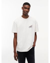 Tommy Hilfiger - Back Graphic Textured Relaxed T-Shirt - Lyst