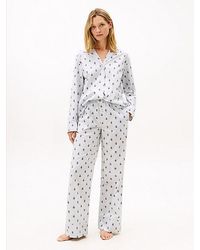 Tommy Hilfiger - Pantalón De Pijama De Popelín Estampado - Lyst