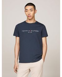 Tommy Hilfiger - T-shirt ajusté à logo brodé - Lyst