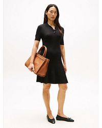 Tommy Hilfiger - Geribde Mini-Jurk Met Polokraag - Lyst