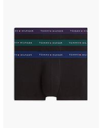 Tommy Hilfiger - 3 Pack Signature Logo Contrast Waistband Trunks - Lyst