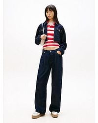 Tommy Hilfiger - Pleated Mid Rise Loose Straight Leg Jeans - Lyst