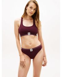 Tommy Hilfiger - Bralette A Coste Con Stemma Th - Lyst