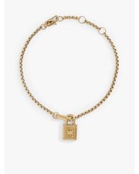 Tommy Hilfiger - Th Monogram Padlock Plated Bracelet - Lyst
