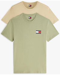Tommy Hilfiger - 2-pack Logo Slim Jersey T-shirts - Lyst