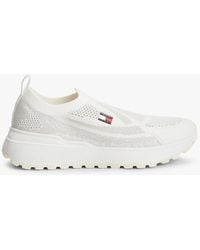 Tommy Hilfiger - Logo Knit Cleat Slip-On Trainers - Lyst