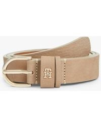 Tommy Hilfiger - Essential Th Monogram Leather Belt - Lyst
