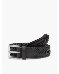 Tommy Hilfiger - Square Buckle Braided Leather Belt - Lyst