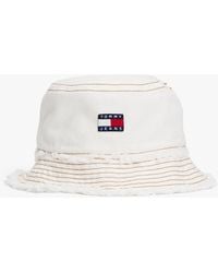 Tommy Hilfiger - Heritage Frayed Denim Bucket Hat - Lyst