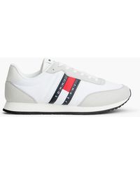 Tommy Hilfiger - Logo Mixed Texture Trainers - Lyst