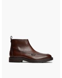 Tommy Hilfiger - Leather Moc Toe Cleat Chelsea Boots - Lyst