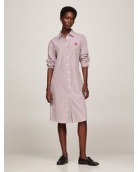 Tommy Hilfiger - Stripe Waisted Relaxed Shirt Dress - Lyst
