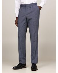 Tommy Hilfiger - Micro Check Slim Fit Trousers - Lyst