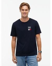 Tommy Hilfiger - Logo Embroidery Jersey Crew Neck T-Shirt - Lyst