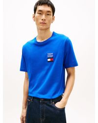 Tommy Hilfiger - Logo Embroidery Jersey Crew Neck T-Shirt - Lyst