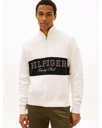 Tommy Hilfiger - Relaxed Quarter-Zip Mock Neck Jumper - Lyst