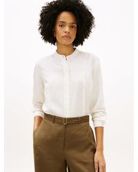 Tommy Hilfiger - Relaxed Fit Frayed Linen Blend Shirt - Lyst