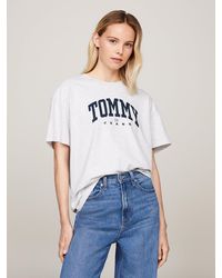 Tommy Hilfiger - T-shirt oversize Varsity à logo - Lyst