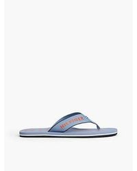 Tommy Hilfiger - Flip-Flops Mit Logo-Stickerei Und Gurtband - Lyst