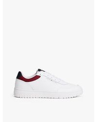 Tommy Hilfiger - Basketbalsneaker Met Profielzool En Leer - Lyst