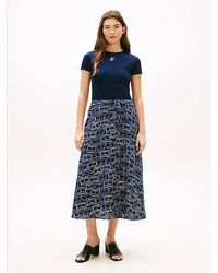 Tommy Hilfiger - Pure Linen A-Line Midi Skirt - Lyst