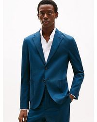 Tommy Hilfiger - Americana De Botonadura Sencilla En Gabardina - Lyst