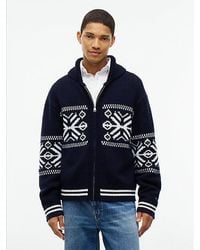 Tommy Hilfiger - Fair Isle Wool Blend Varsity Jacket - Lyst