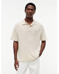 Tommy Hilfiger - Relaxed Fit Open Knit Polo Shirt - Lyst