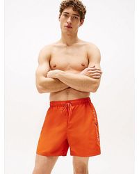 Tommy Hilfiger - Original Medium Lange Zwemshort Met Koord - Lyst