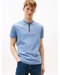 Tommy Hilfiger - Polo Coupe Standard À Zip Emblématique - Lyst