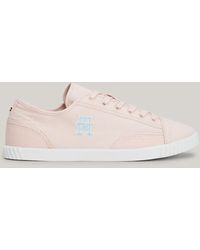 Tommy Hilfiger - Th Monogram Comfort Canvas Trainers - Lyst
