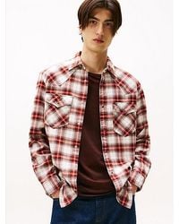 Tommy Hilfiger - Regular Western-Overhemd Van Geruit Flanel - Lyst