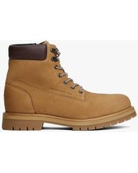 Tommy Hilfiger - Bottes En Cuir À Lacets Et Semelle Crantée - Lyst