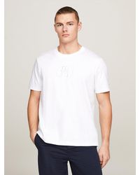 Tommy Hilfiger - Archive Crest Logo Tonal Embroidery T-shirt - Lyst
