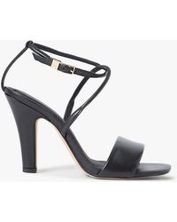 Tommy Hilfiger - Leather Open Toe High Heels - Lyst