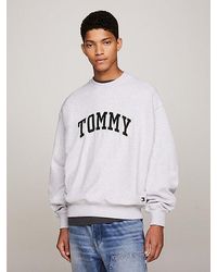 Tommy Hilfiger - Varsity Boxy Cropped Sweatshirt - Lyst